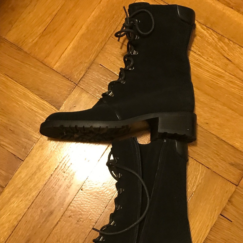 Stuart Weitzman weatherproof combat boots